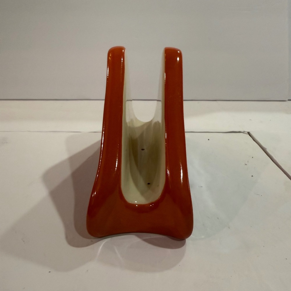 Pfaltzgraff Villa della Luna Ceramic Napkin Holder Orange Blue Whimsical 2004 - Picture 5 of 12